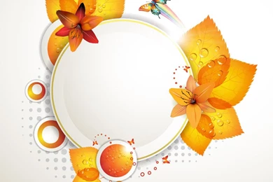 Beautiful Autumn Backgrounds 01 Vector Free Vector / 4Vector