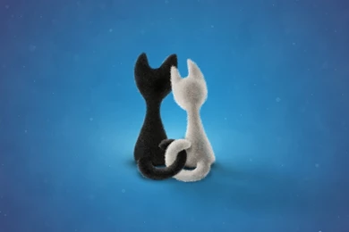 Wallpapers Cat, Love, Paint, Graphics Desktop Wallpapers » 3D ...