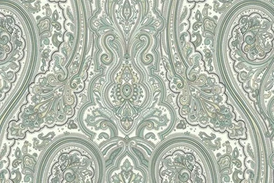 Paisley Wallpapers In Aqua And Metallic Design By York ...
