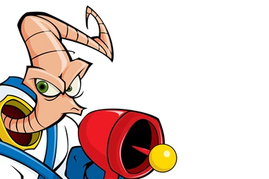 Video Games, White Background, Gun, Worms, Earthworm Jim ...