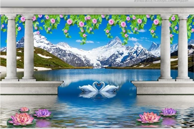 Customize Wallpapers Papel De Parede Fashion Roman Beautiful ...