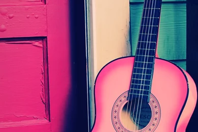 iPhone 5C Wallpapers Pink Guitar