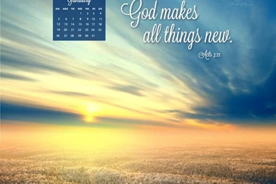 Jan 2014   Acts 3:21 Desktop Calendar  Free January Wallpapers ...