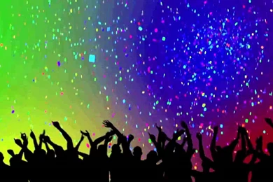 Party Crowd Silhouettes & Confetti HD Backgrounds   YouTube