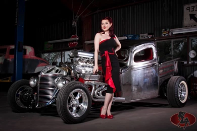 Download HD Women, Car, Redhead, Open Toed Shoes, Lucky Devil ...