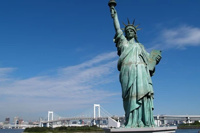 Statue Of Liberty Statue New York Bridge Wallpapers