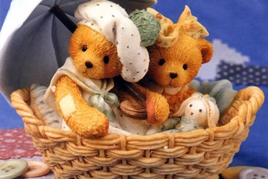 CUTE TEDDY BEAR COUPLE WALLPAPER   (