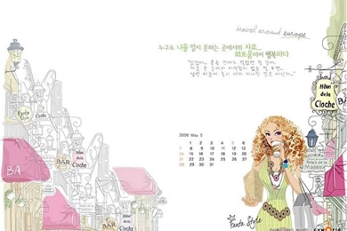 Vector CG Of Fashion & Sweet Girls 9   Wallcoo.net