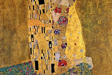 GUSTAV KLIMT THE KISS WALLPAPER   (