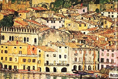 Malcesine On Lake Garda   Gustav Klimt Paintings Wallpapers Image