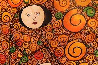 Painting Of Gustav Klimt   Woman In Circles Wallpapers And Images ...