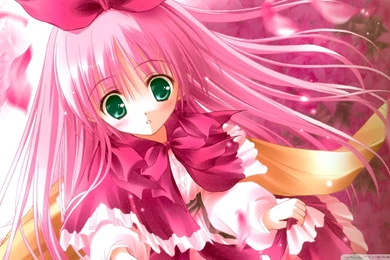 Cute Pink Anime HD Desktop Wallpapers : Widescreen : High ...