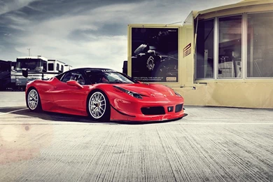 Red Ferrari 458 Italia GT3 Side Angle   High Definition Wallpapers ...