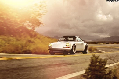 Clouds Cars Turn Roads Classic Cars Singer 911 Wallpapers ...