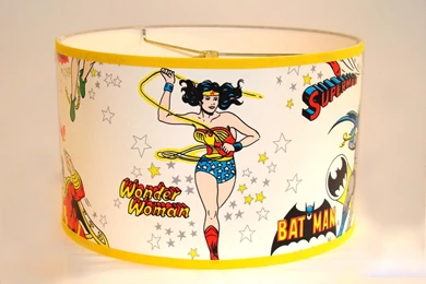 Super Friends Drum Shade 1970's Vintage Wallpapers DC By Fondue