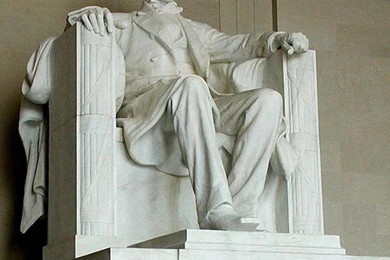 LINCOLN STATUE AT ABRAHAM LINCOLN MEMORIAL WALLPAPER (