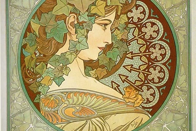 Ivy   Alphonse Mucha Paintings Wallpapers Image
