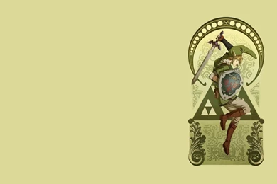 Wallpapers Zelda Shield The Legend Of Elves Alphonse Mucha Art ...