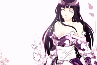 1366x768 Hyuuga, Girl, Art, Hinata, Kivi1230, Naruto, Kimono ...
