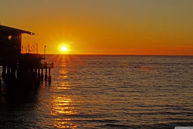 Santa Monica Beach, Los Angeles HD Desktop Wallpapers : Fullscreen ...