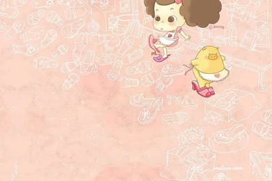 Lovely Ddung Doll Illustration Wallpapers 3   Wallcoo.net