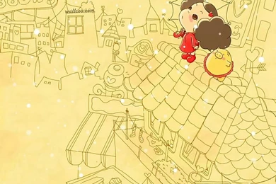 Lovely Ddung Doll Illustration Wallpapers 5   Wallcoo.net