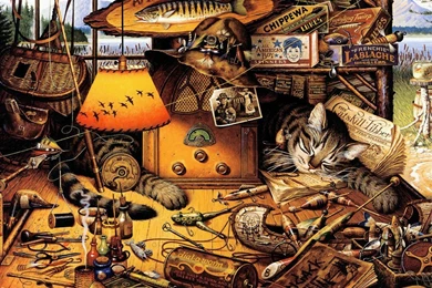 Charles Wysocki : Cat Tales, Amazing Loveable Cat Art 1024x768 NO ...