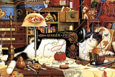 Charles Wysocki : Cat Tales, Amazing Loveable Cat Art 1024x768 NO ...