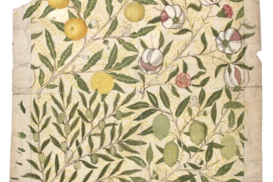 Designs For 'Fruit' And 'Wreath' Wallpapers By William Morris ...