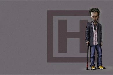Doctor House Artwork With Letter H And Drawing Of Hugh Laurie ...
