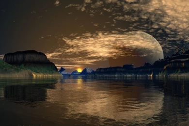 Big Moon Lake   Landscape Desktop Backgrounds   1600x1200 Pixels