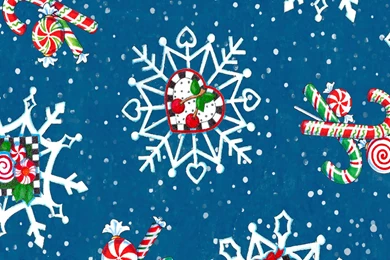 Holiday Inspirations Christmas Fabric Mary Engelbreit Snowflakes ...
