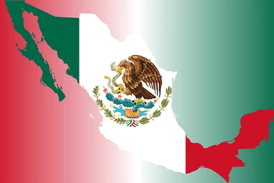 Clipart   Mexico Flag Map With Backgrounds