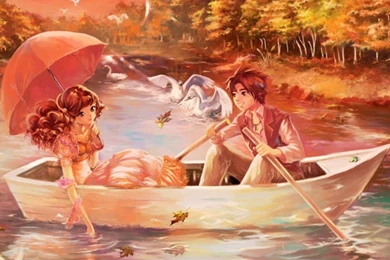 THE AUTUMN LAKE WALLPAPER   (