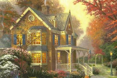 T K VICTORIAN AUTUMN WALLPAPER   (