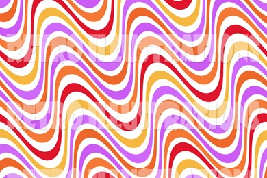 Retro Illustration Of A Pretty Backgrounds Of Wavy Orange, Purple ...