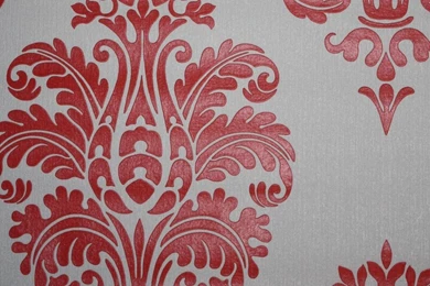 Rasch Red Damask Wallpapers