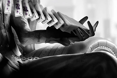Download Armchair, Cards, Black And White, Trick, The Joker ...