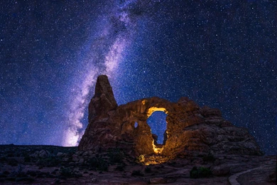 Galaxy Milky Night Rock Sky Space Stars Wallpapers For Desktop ...