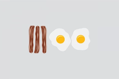 Download Wallpapers 3840x2400 Bacon, Eggs, Food, Vector Ultra HD 4K ...