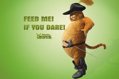 Feed Me If You Dare, Puss In Boots, Shrek Forever After HD Desktop ...