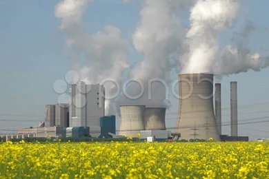 Air Pollution, Coal Burning Power Plant With Smoke 1080P. Stock ...