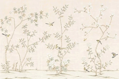 Peonies And Orange Blossoms: Chic Chinoiserie Wallpapers