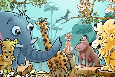 Download Wallpapers 3840x2160 Animals, Cartoon, Drawing 4K Ultra HD ...