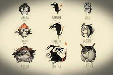 Pokemon Drawing Tim Burton Cartoon Creatures Monsters Charactors ...