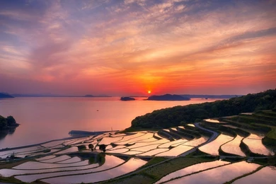Sunsets: Nagasaki Prefecture Japanese Scenery Fields Sunset Japan ...