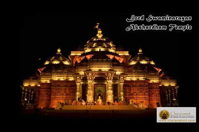 Akshardham Moon Light Wallpaper, Hindu Mandir Spiritual Wallpapers ...