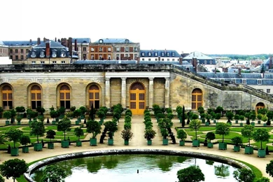 Download Wallpapers 2560x1024 France, Versailles, Garden, Building ...