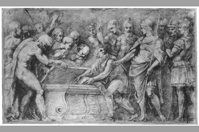 Study For The Stanza Della Segnatura "Alexander The Great Makes ...