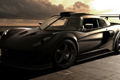 Lotus Exige Artwork Black Carbon Fiber Cars Clouds